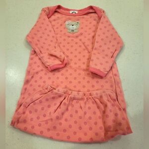 Pink Polka Dot Teddy Nightgown